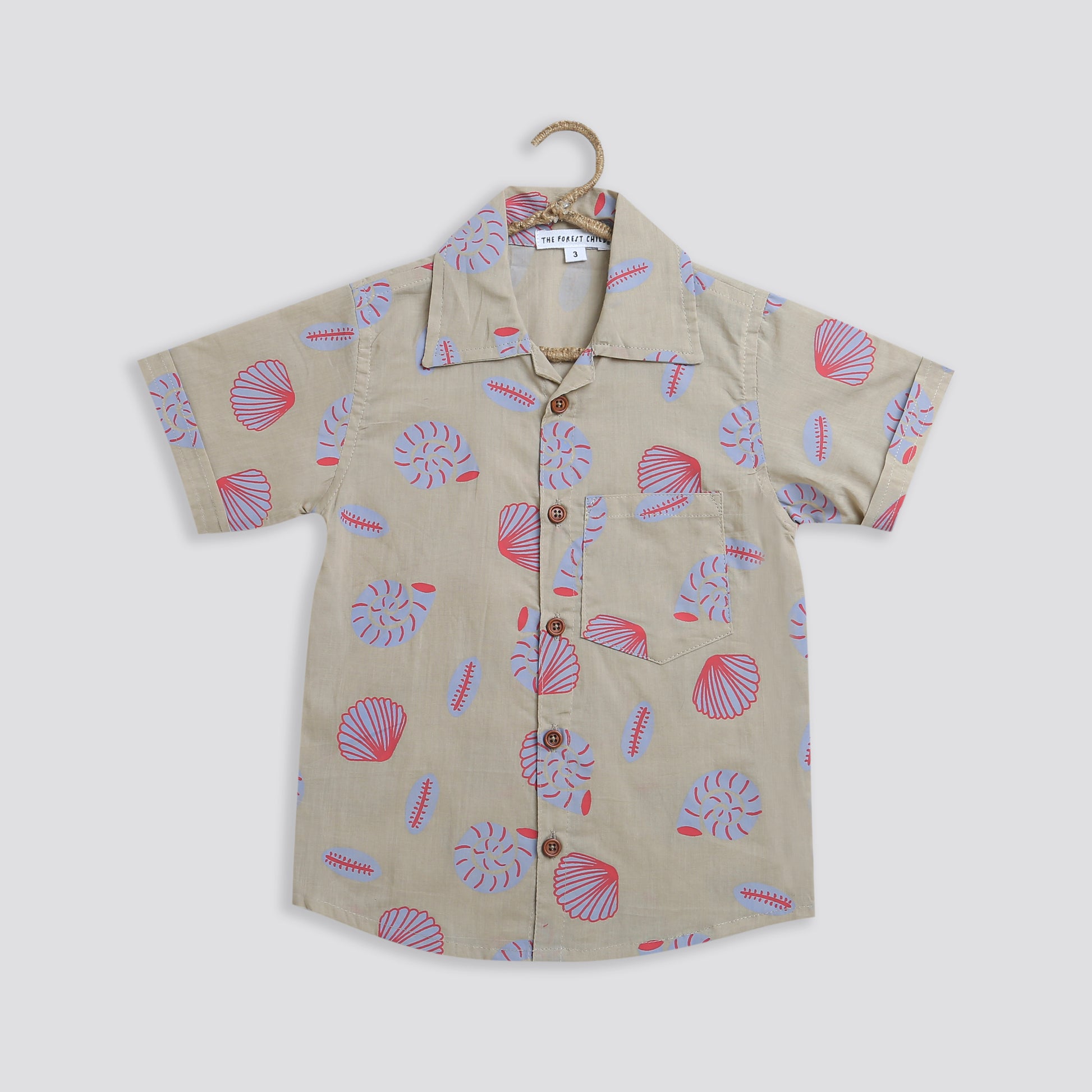 'A Midden of Shells' Beige Shirt