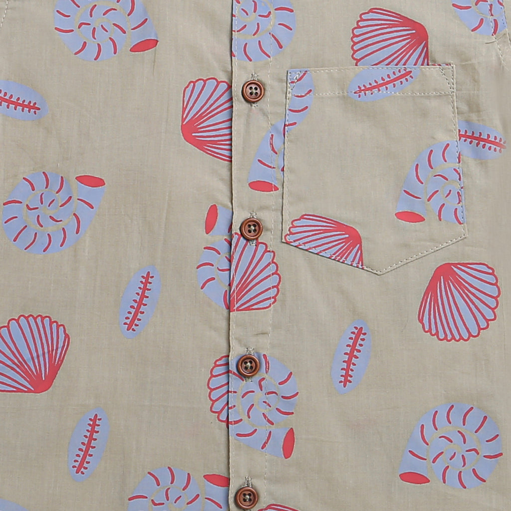 'A Midden of Shells' Beige Shirt