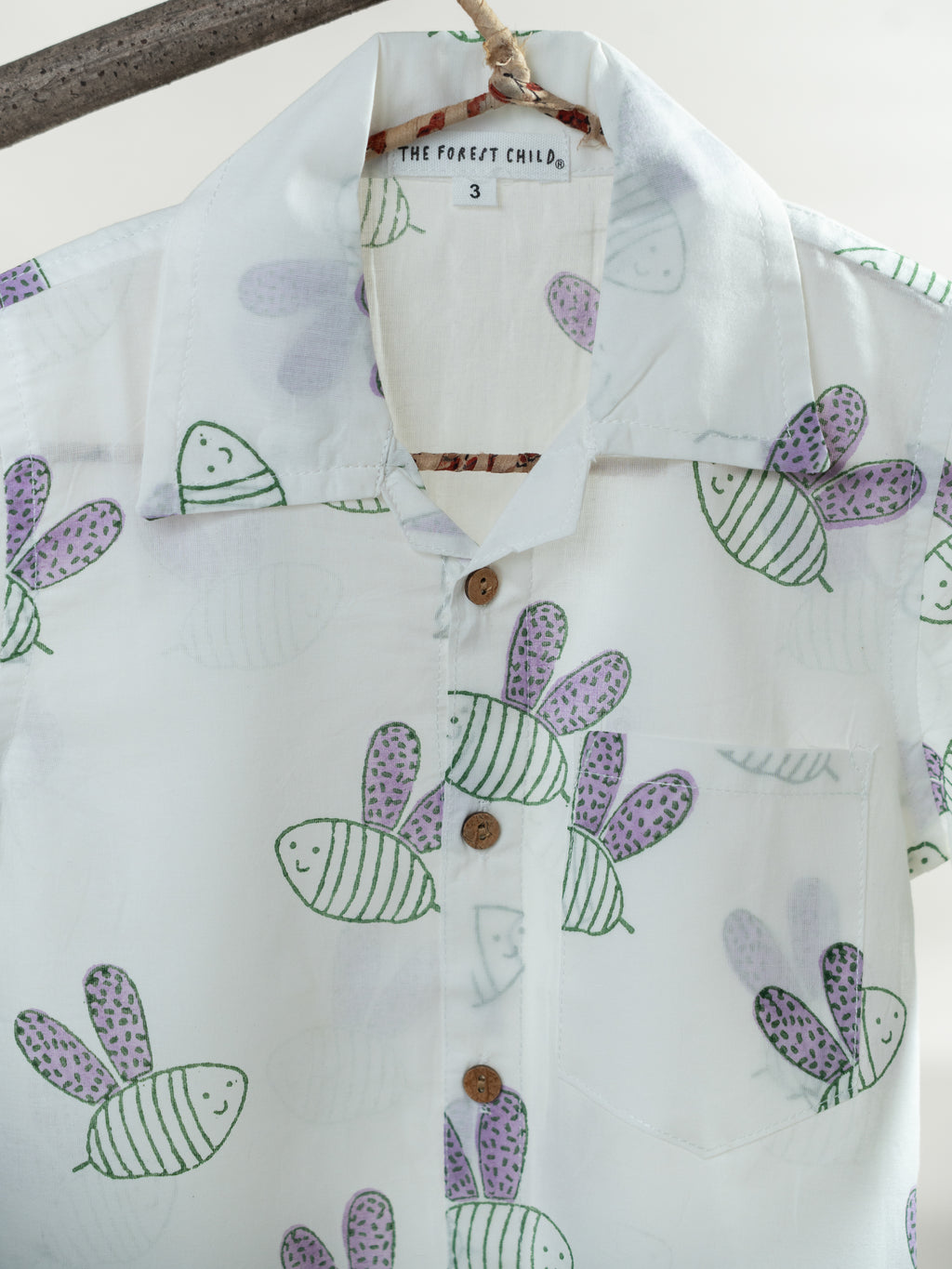 'A Swarm of Bees' Shirt in Mauve