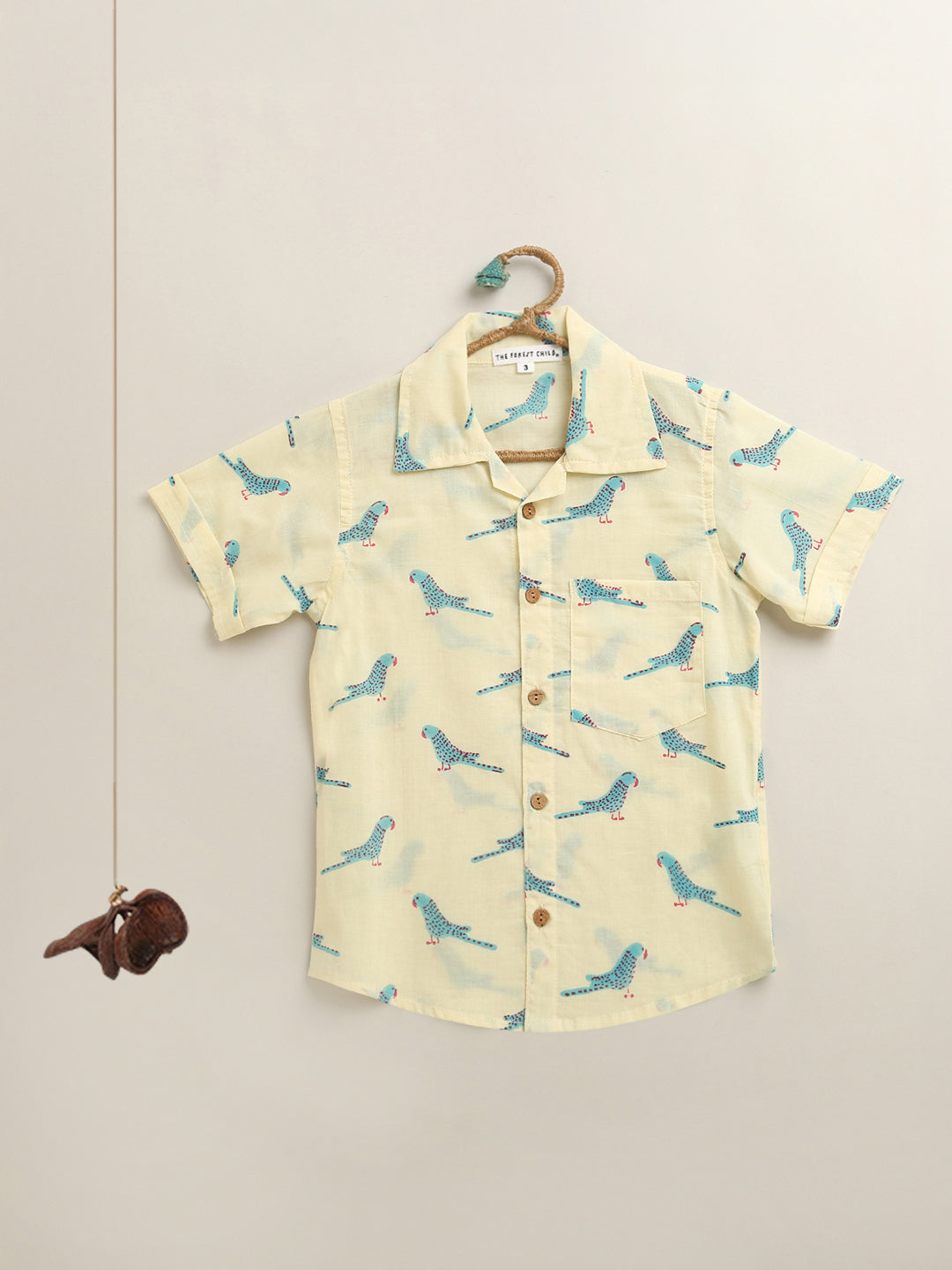 ‘A Cluster of Parakeets’ Handblocked Shirt