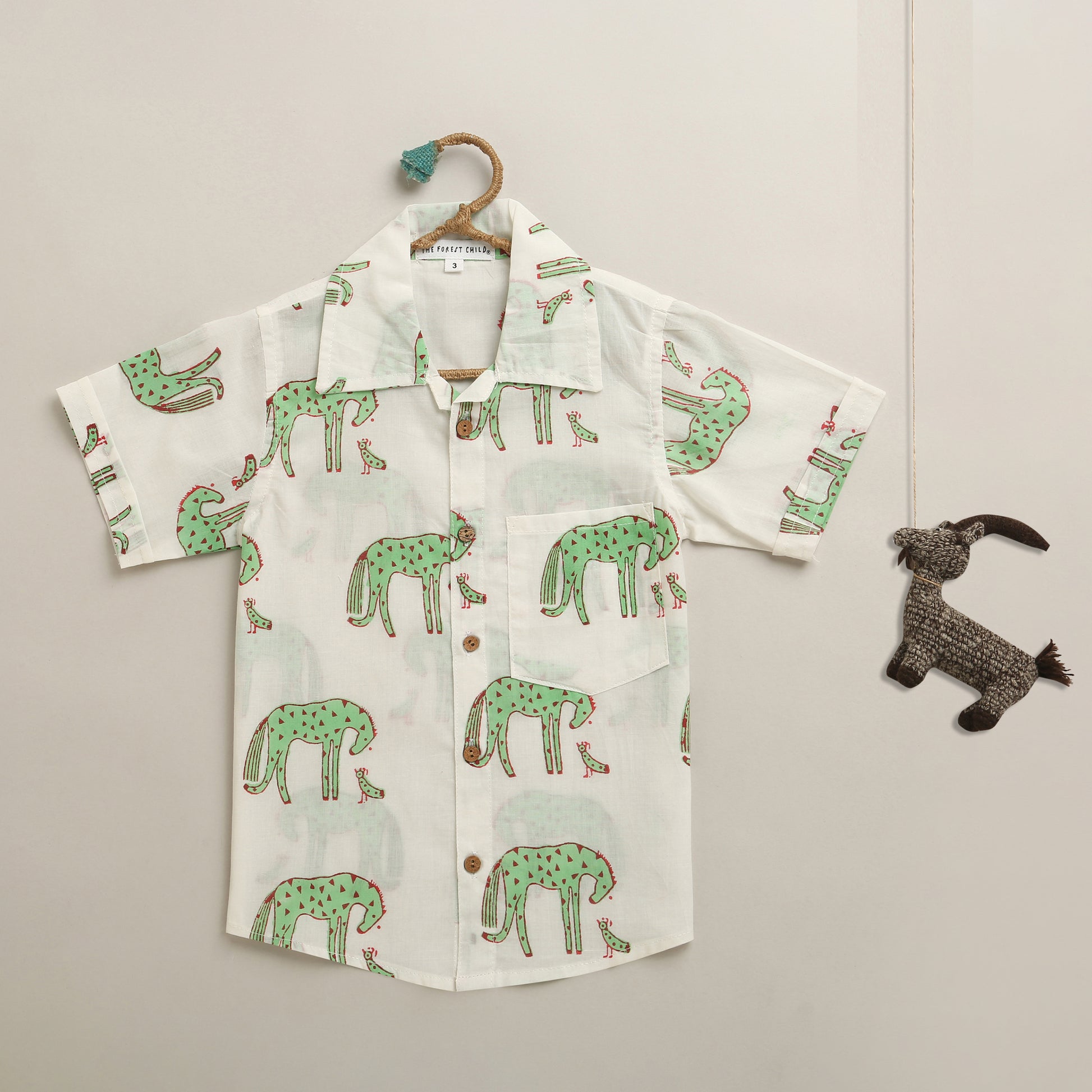 ‘A Herd of Horses’ Handblocked Shirt