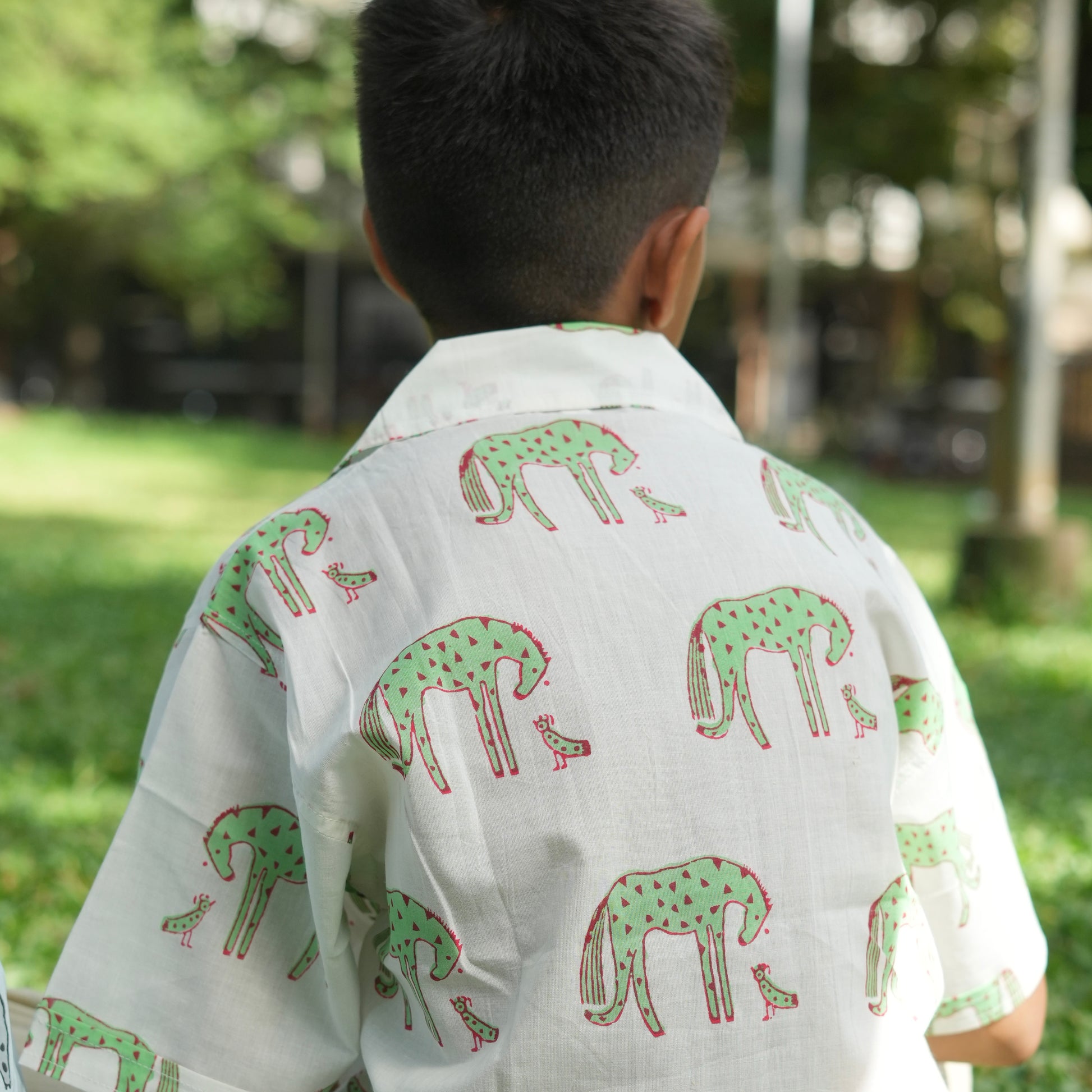 ‘A Herd of Horses’ Handblocked Shirt