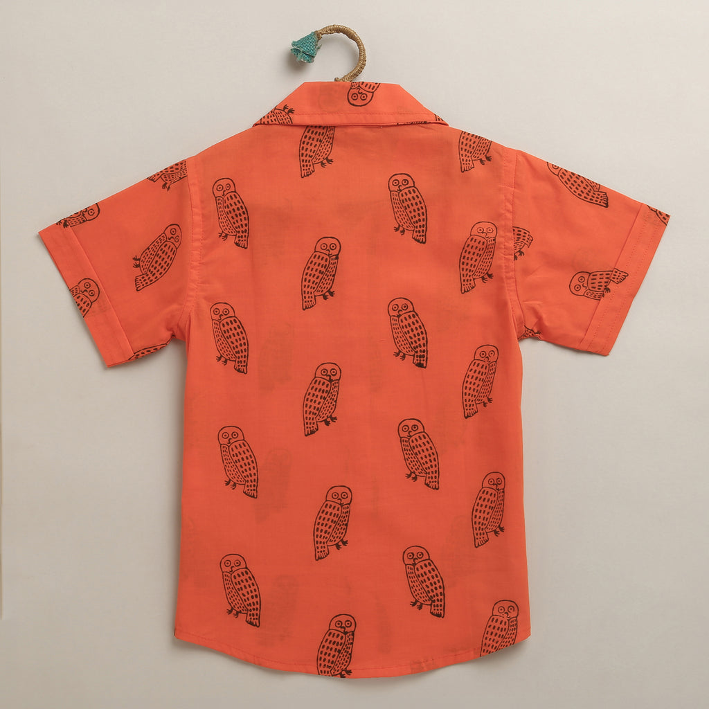 ‘A Parliament of Owls’ Handblocked Shirt