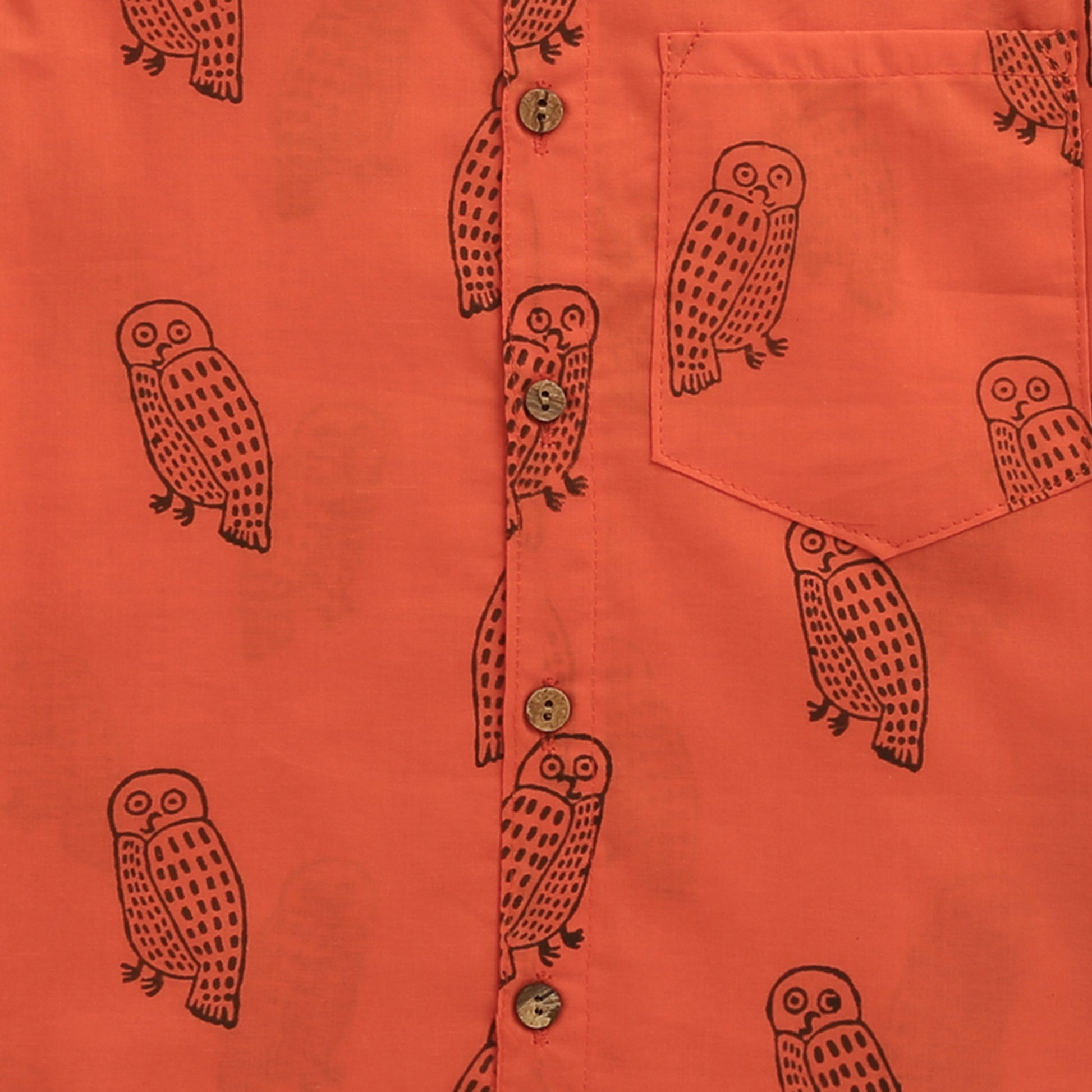 ‘A Parliament of Owls’ Handblocked Shirt