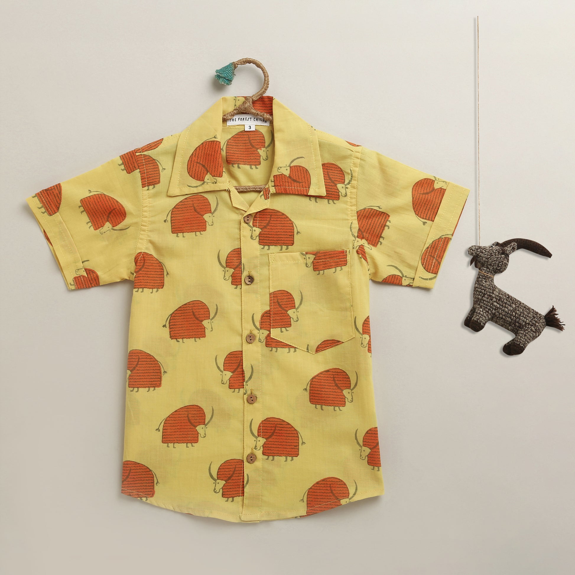 ‘A Cabinet of Yaks’ Handblocked Shirt