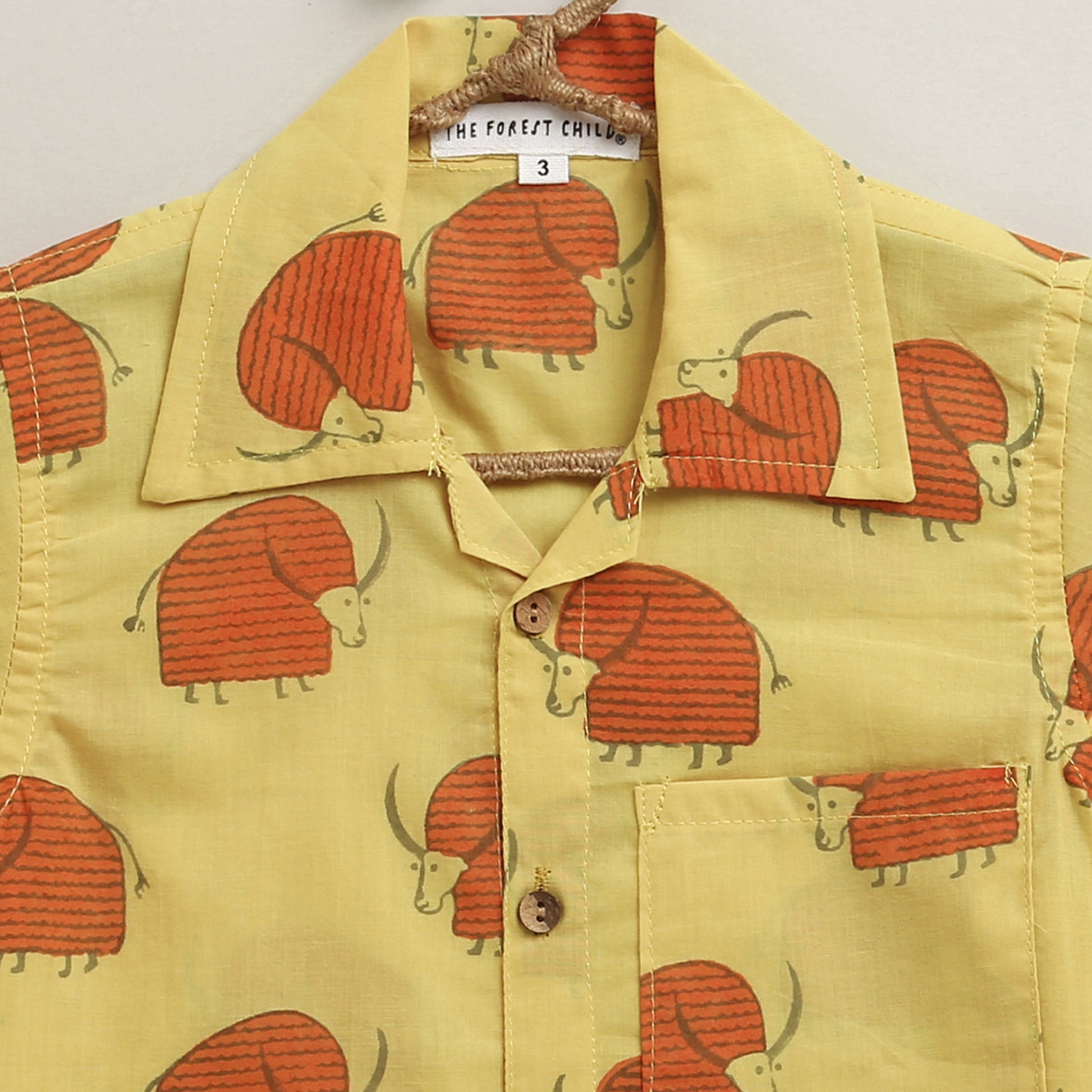 ‘A Cabinet of Yaks’ Handblocked Shirt