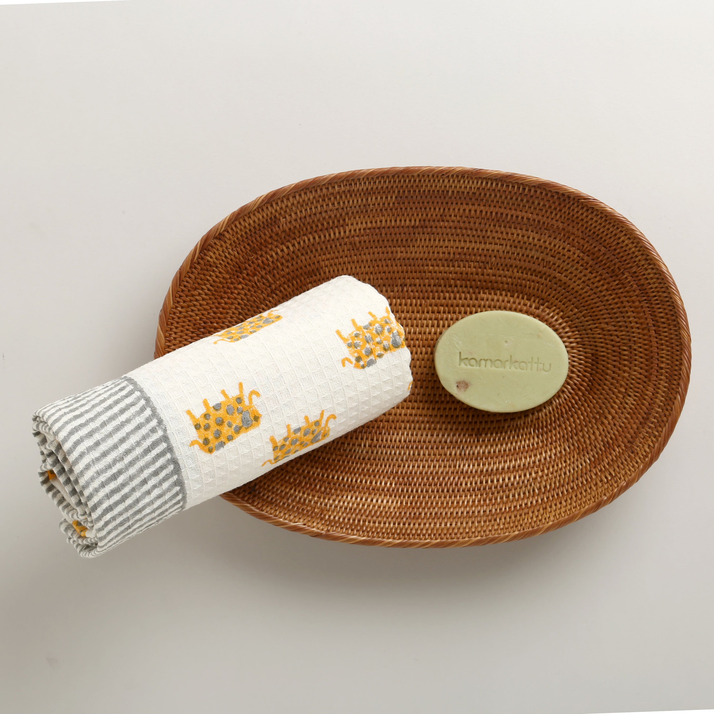 ' A Parade of Elephants' Bathing Towel In Yellow