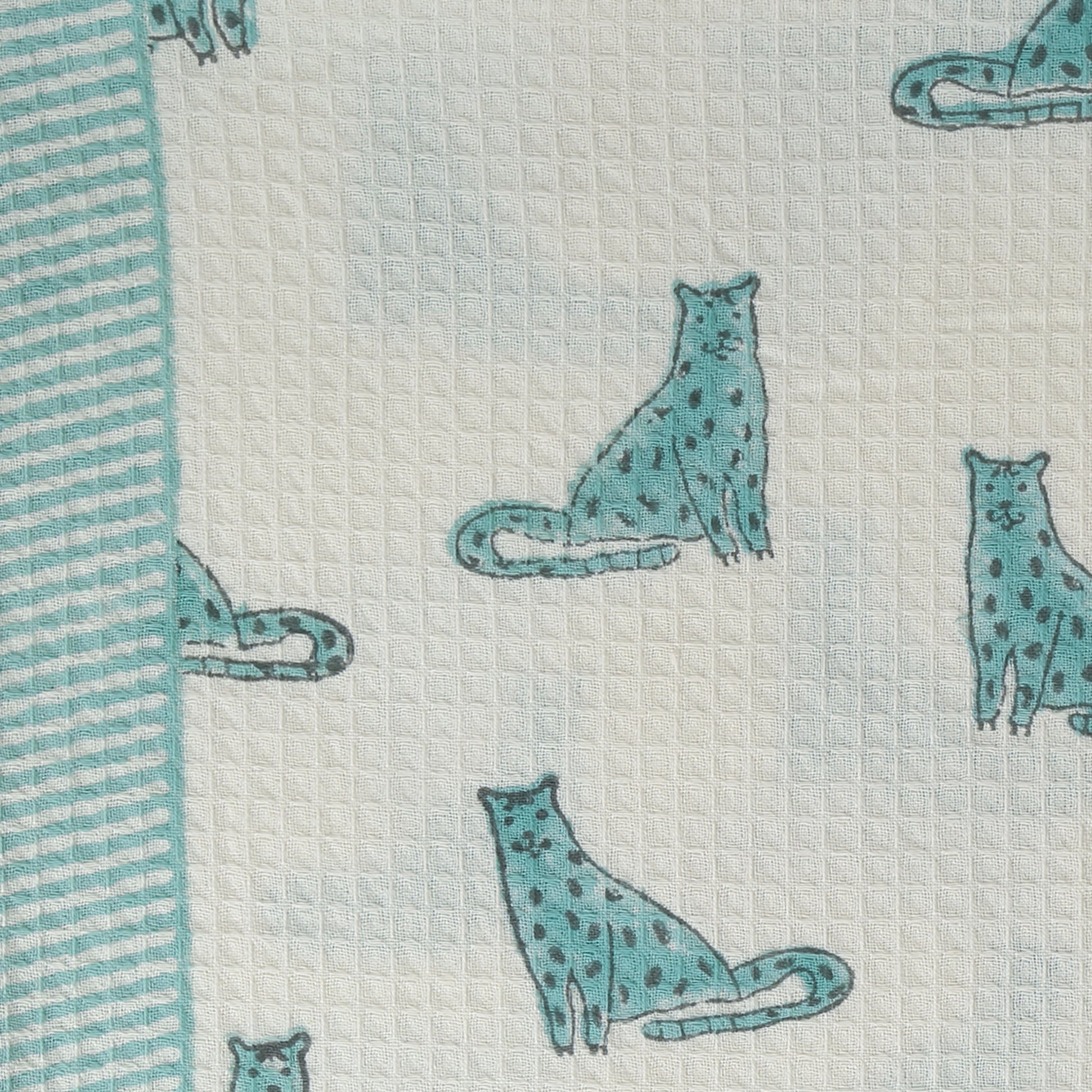 'A Leap of Snow Leopards' Bathing Towel