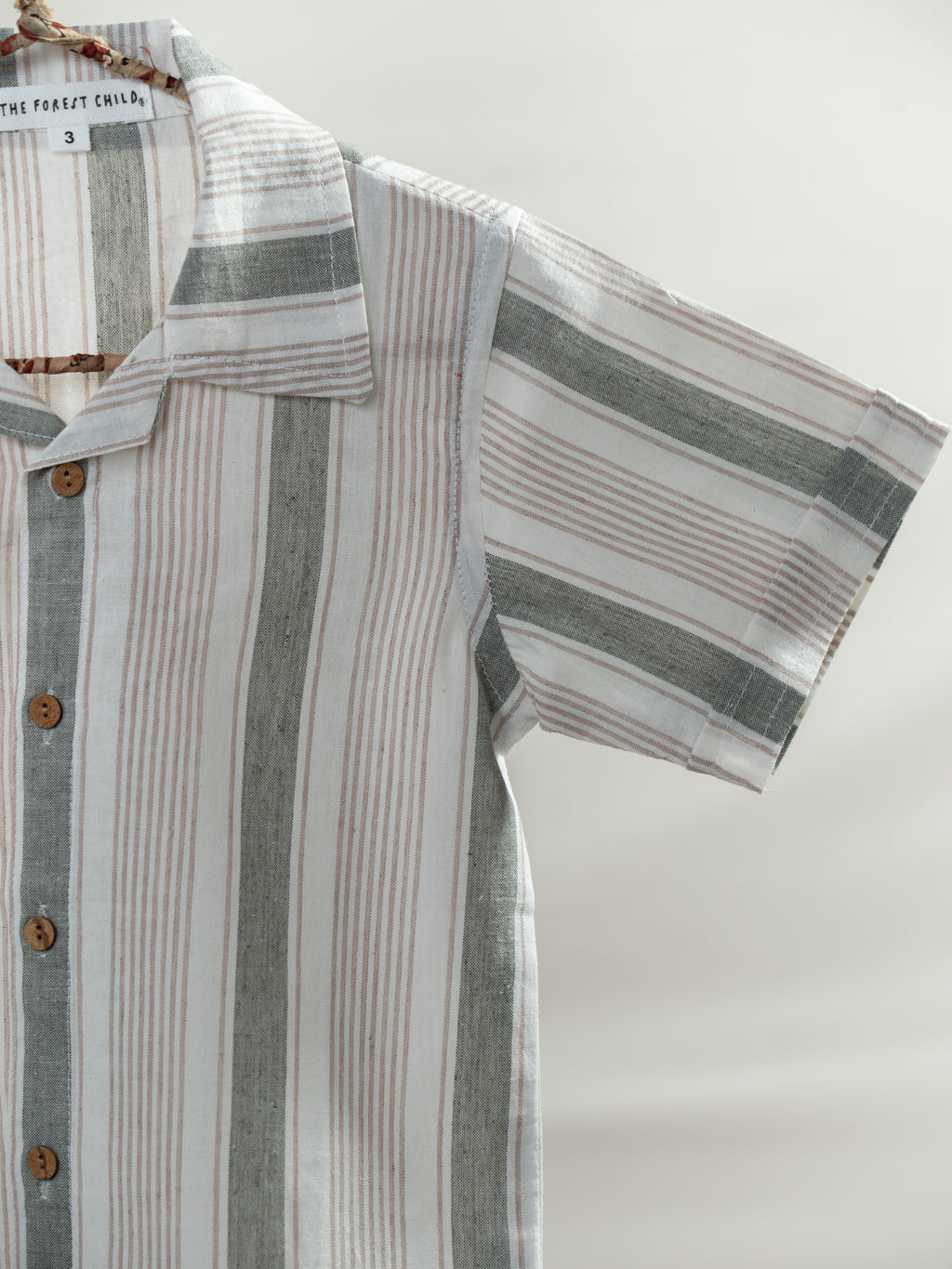 Handloom- Beige Grey Striped Shirt