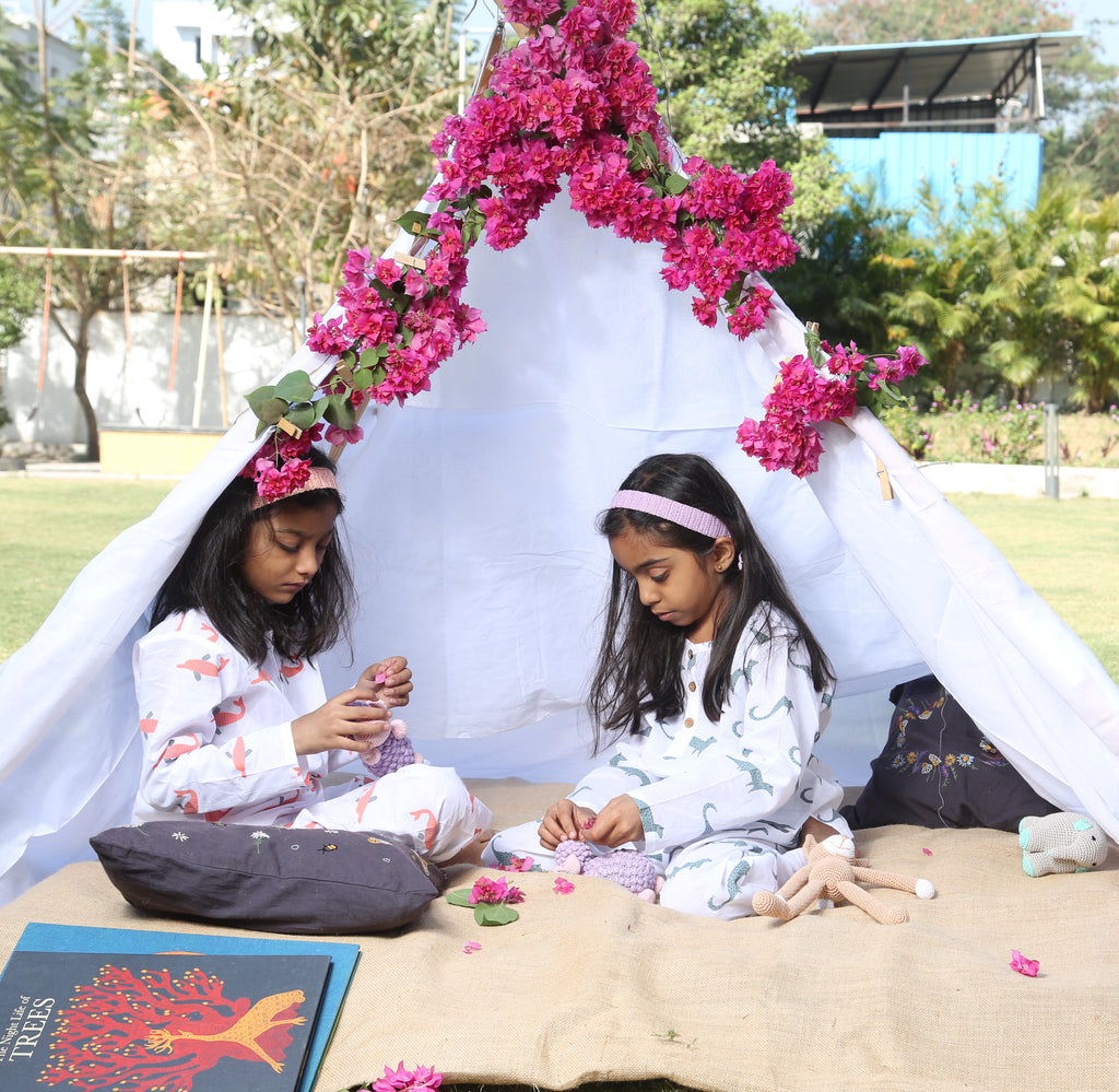 ' A Pod of Dolphins'  Kurta Pyjama Set