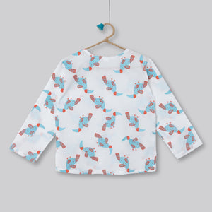 'A Party of Hornbills'  - Kurta Pyjama Set