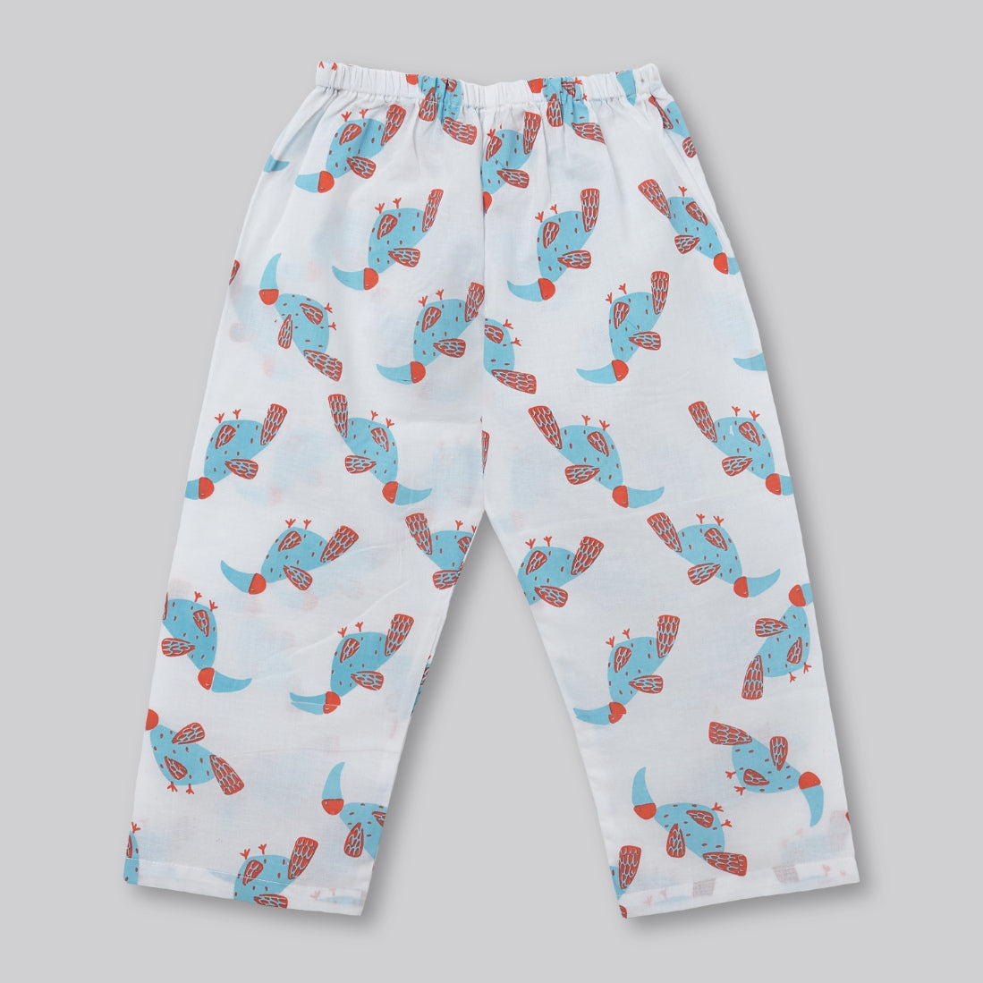 'A Party of Hornbills'  - Kurta Pyjama Set