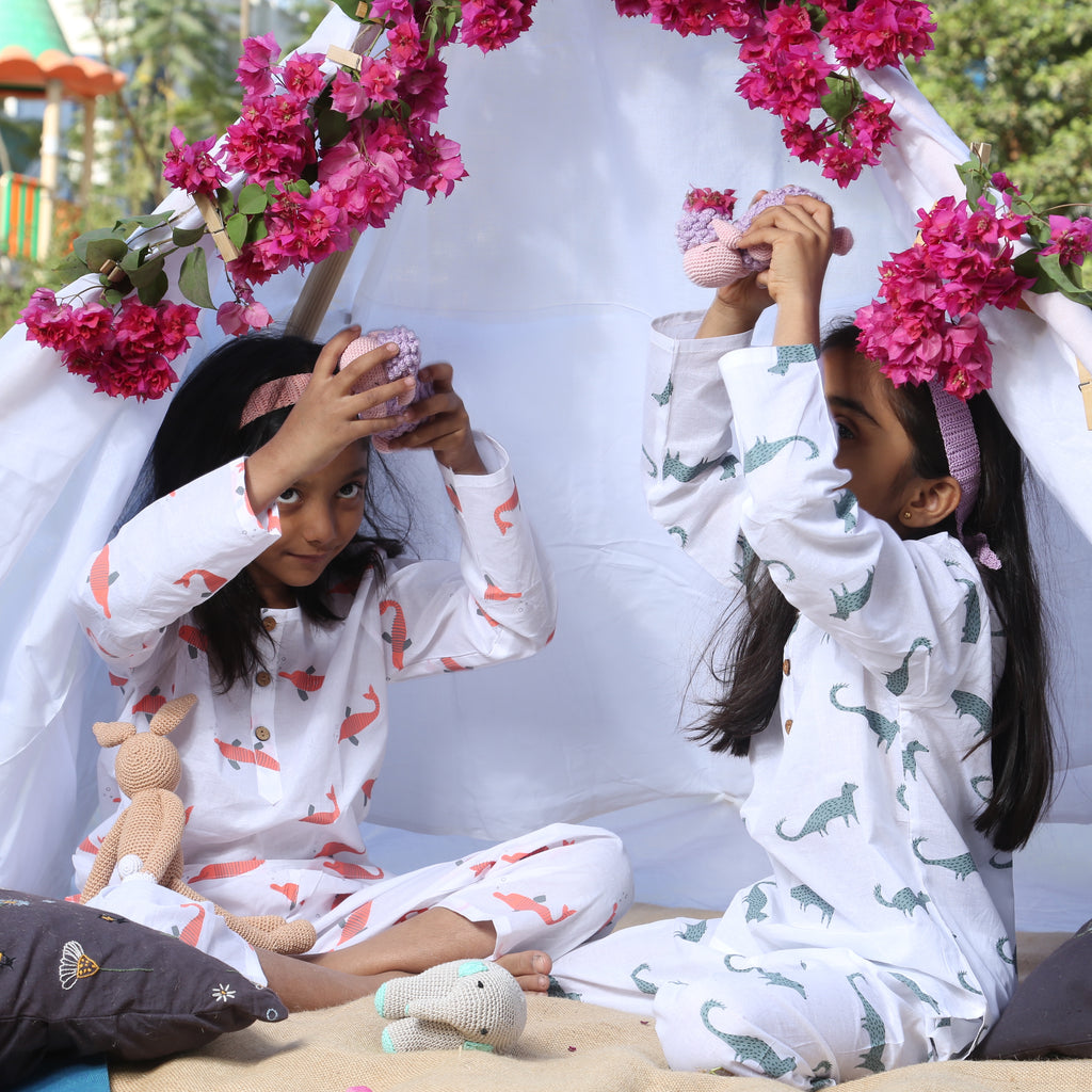 'A Band of Mongooses'  Kurta Pyjama Set