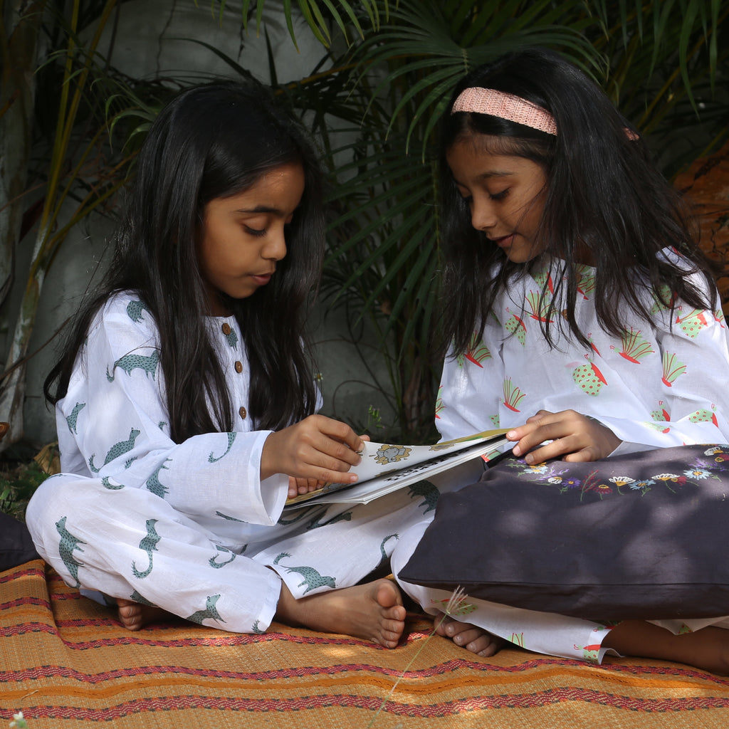 'A Band of Mongooses'  Kurta Pyjama Set