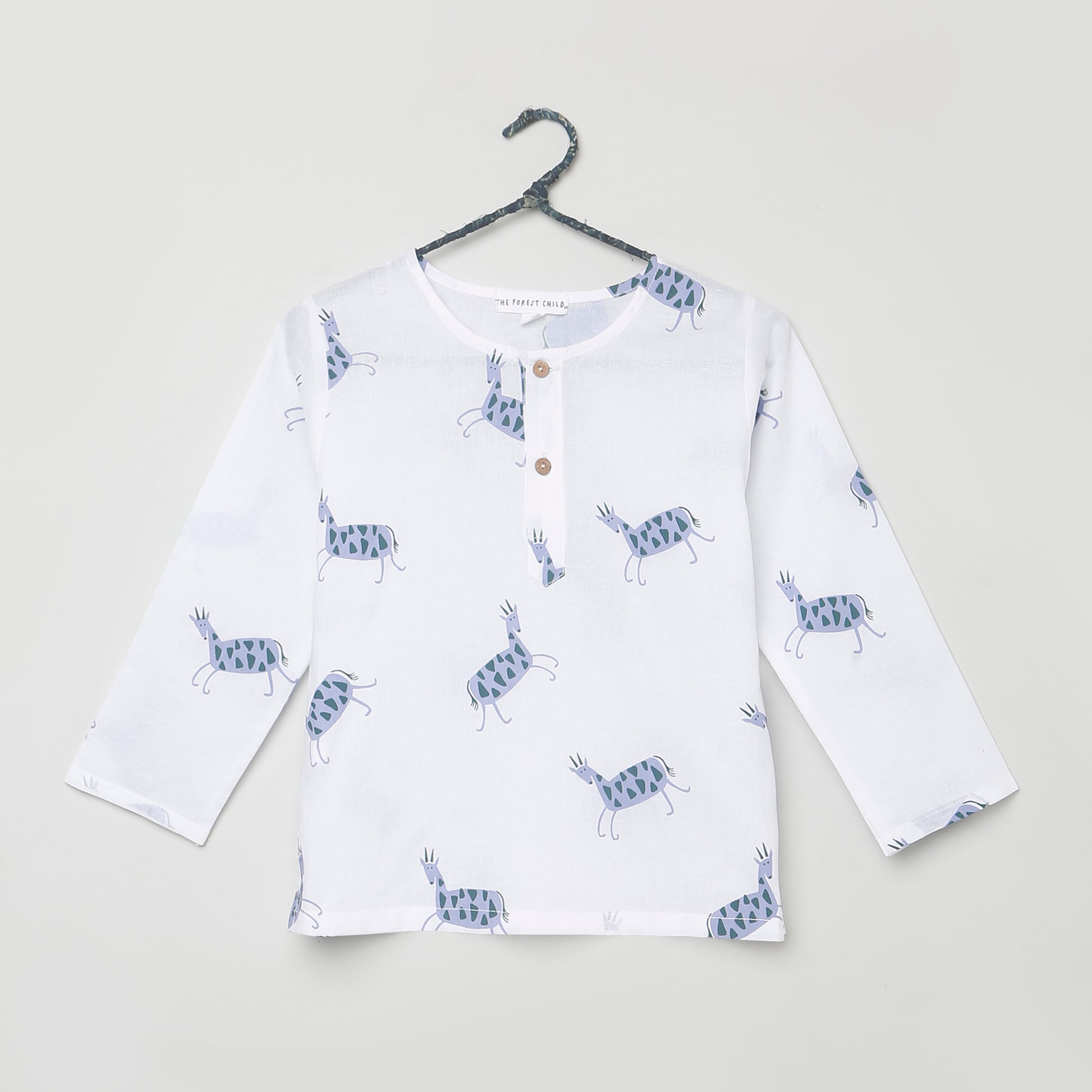 'A Cluster of Chinkaras' Kurta Pyjama Set