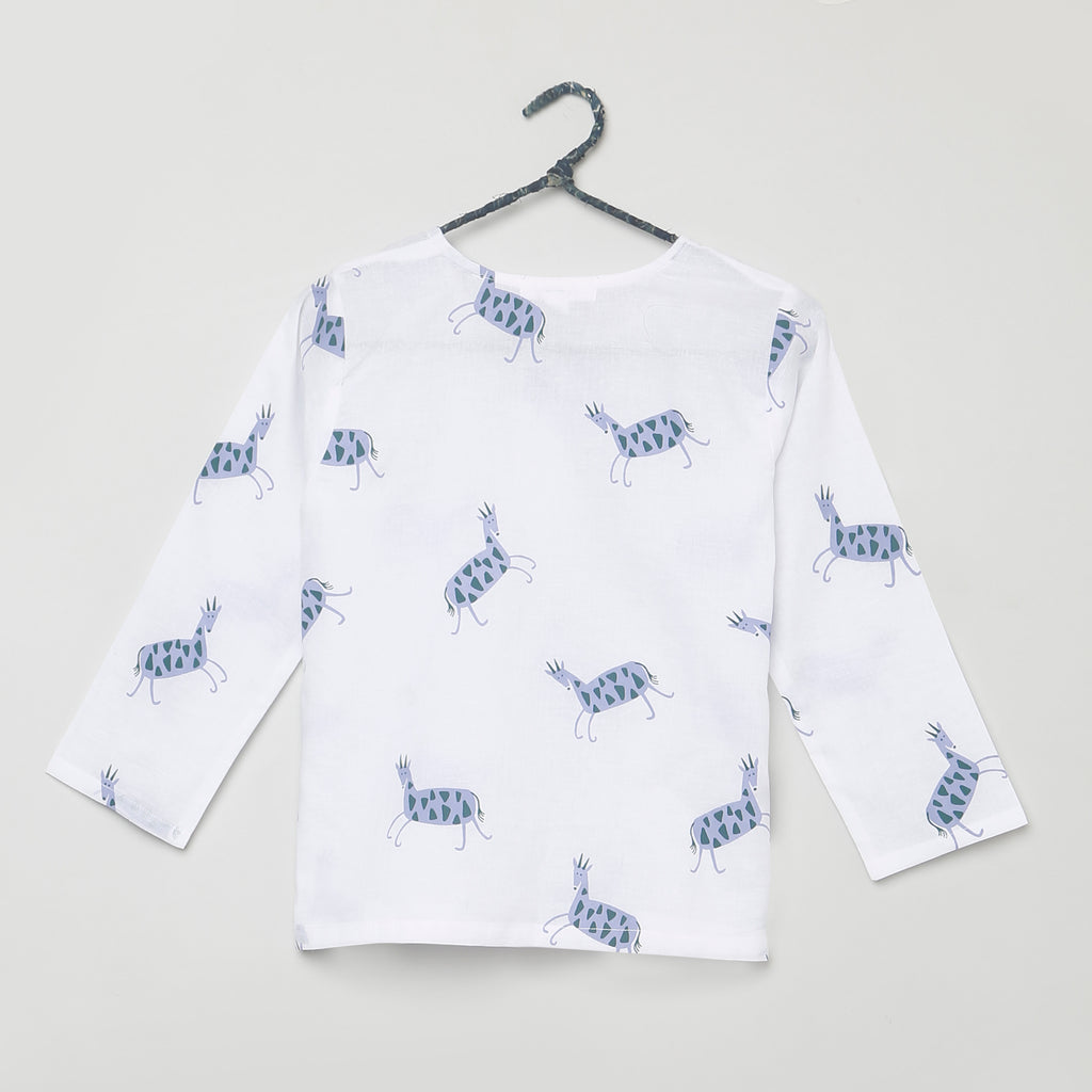 'A Cluster of Chinkaras' Kurta Pyjama Set