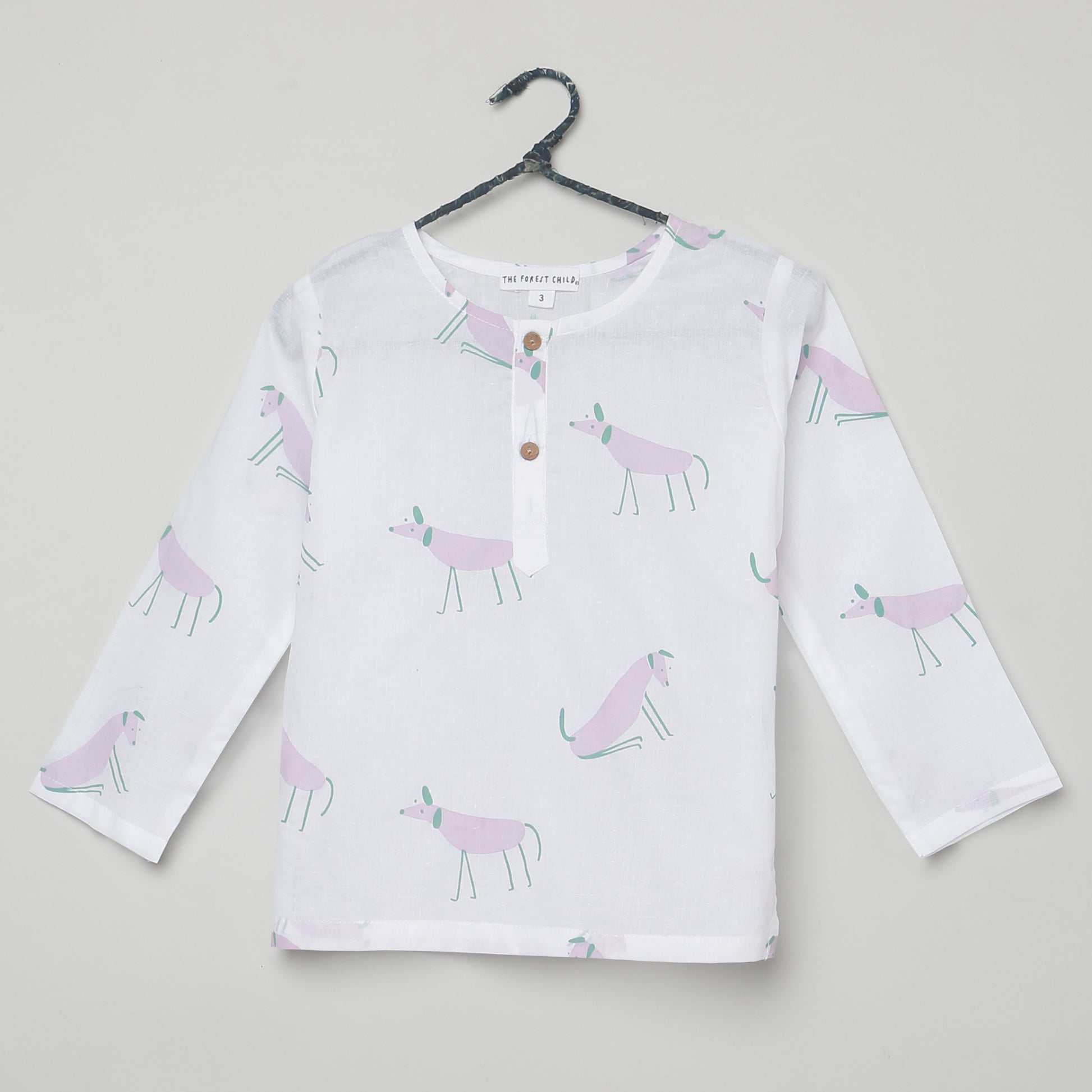 'A Mute of Dogs' Kurta Pyjama Set