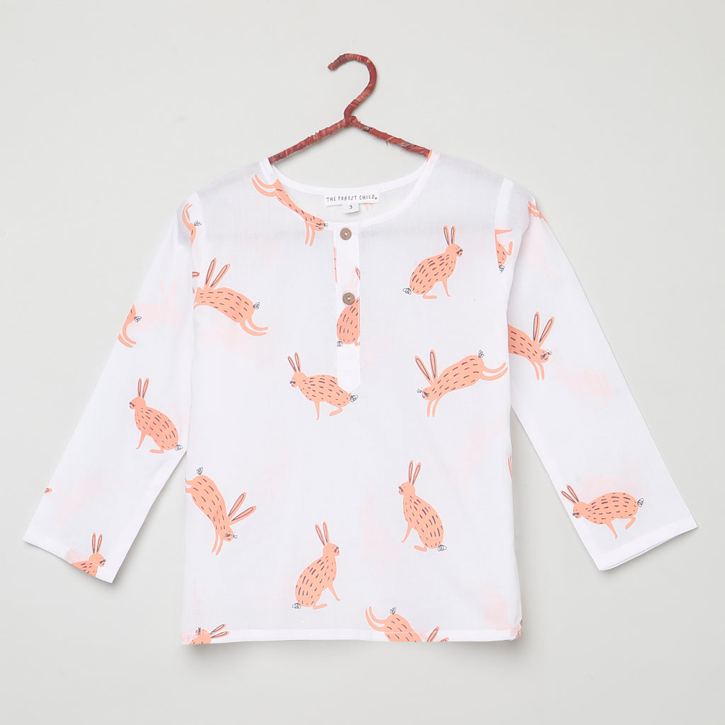 'A Down of Hares' Kurta Pyjama Set