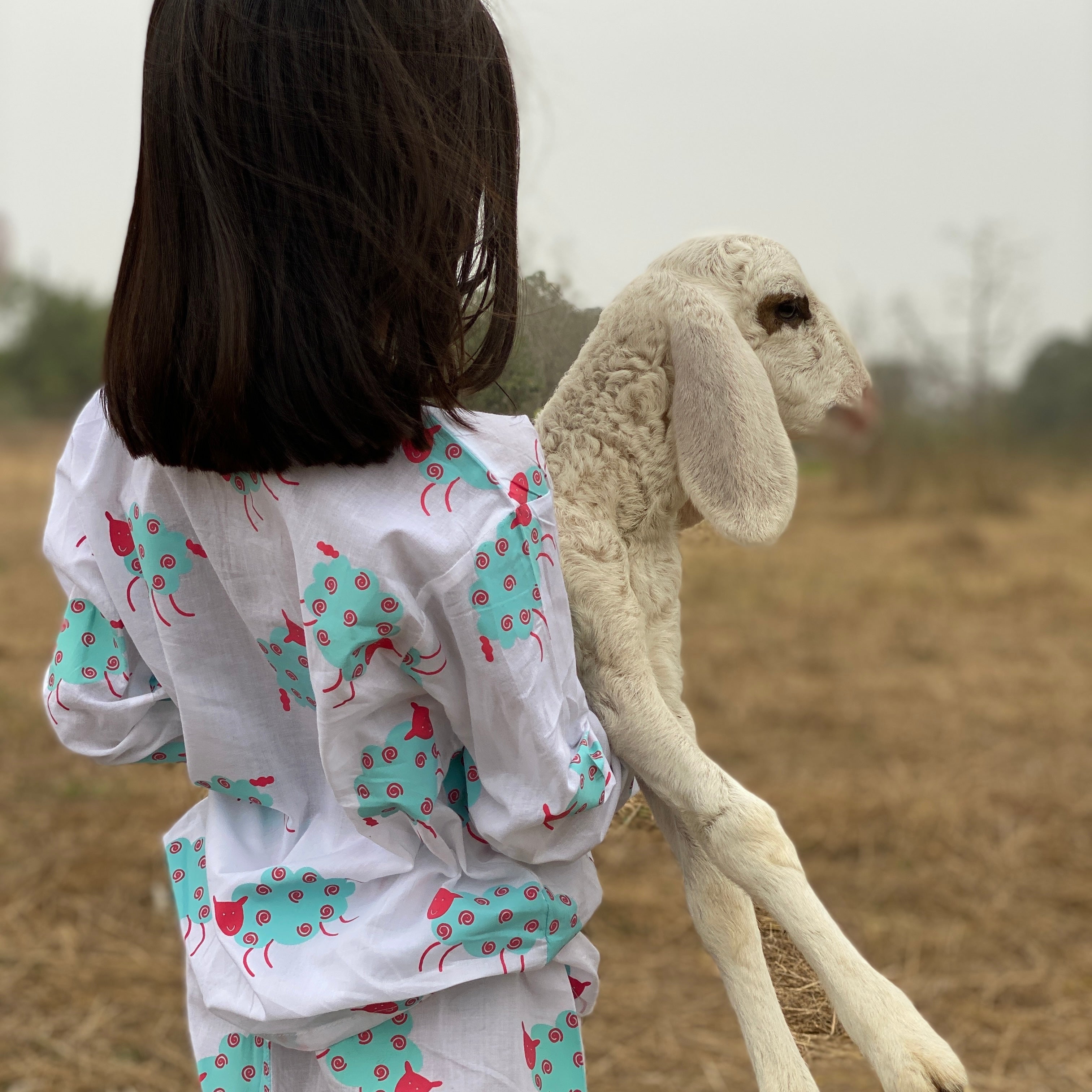 'A Flock of Sheep' Kurta Pyjama Set