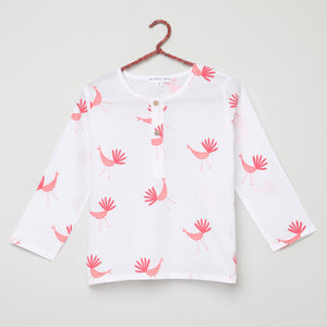 'A Pride of Peacocks' Kurta Pyjama Set