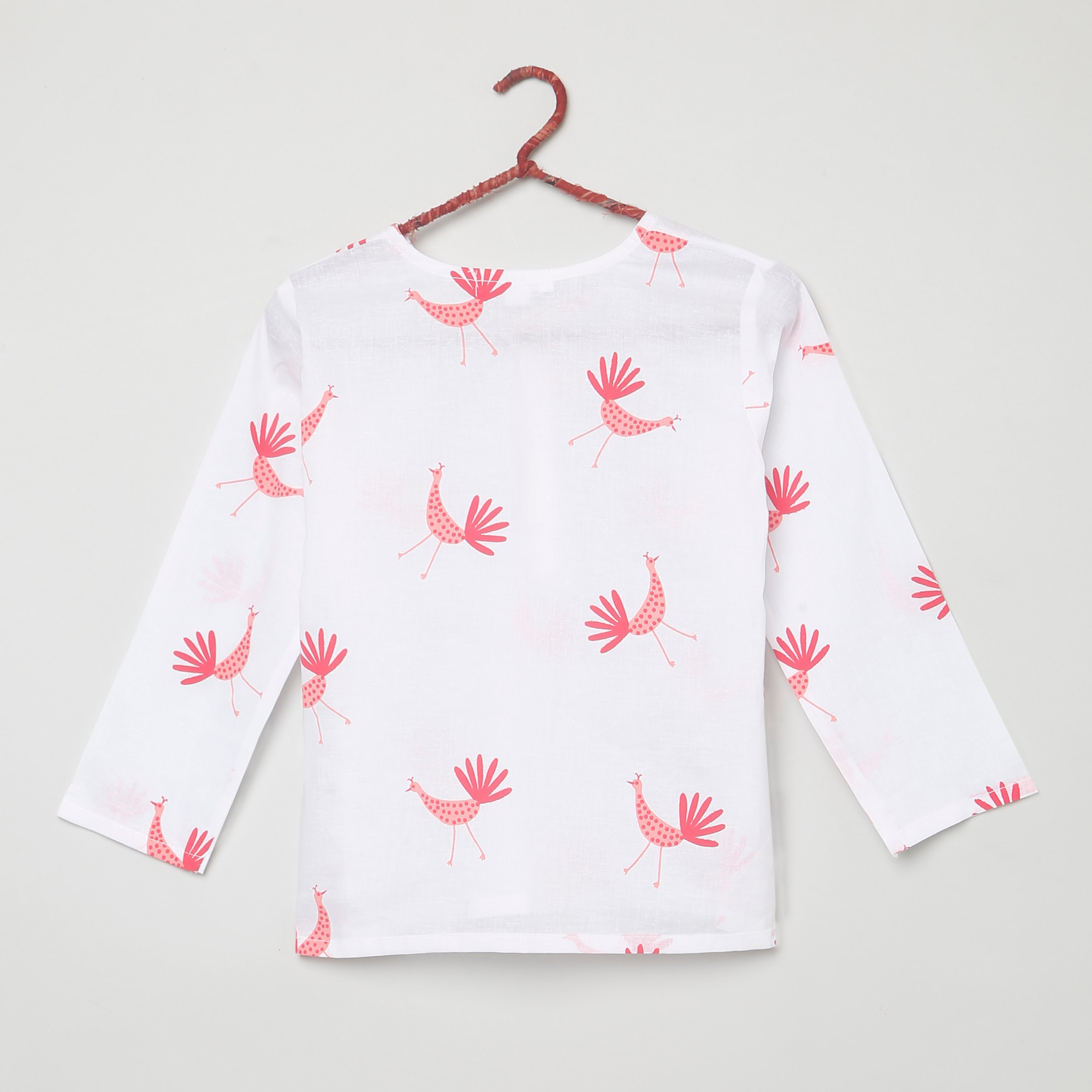 'A Pride of Peacocks' Kurta Pyjama Set