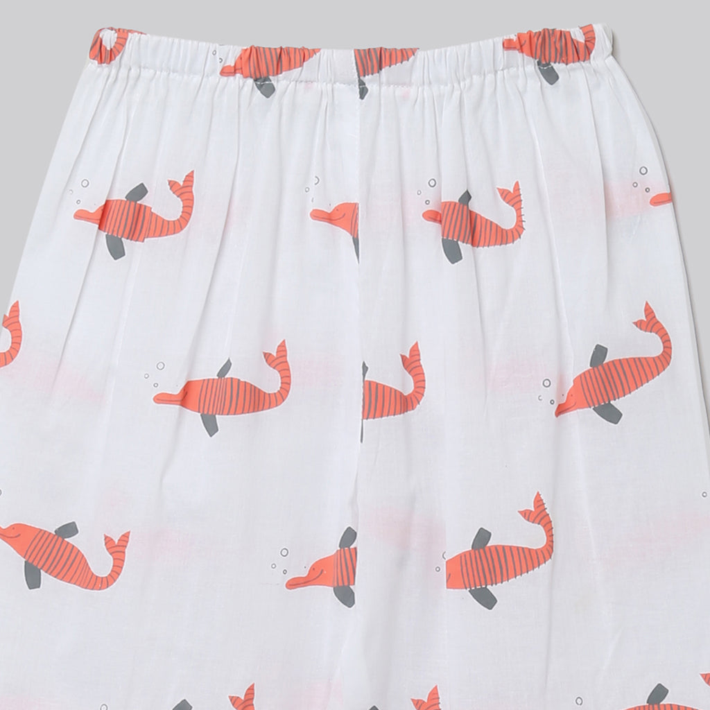 ' A Pod of Dolphins'  Kurta Pyjama Set