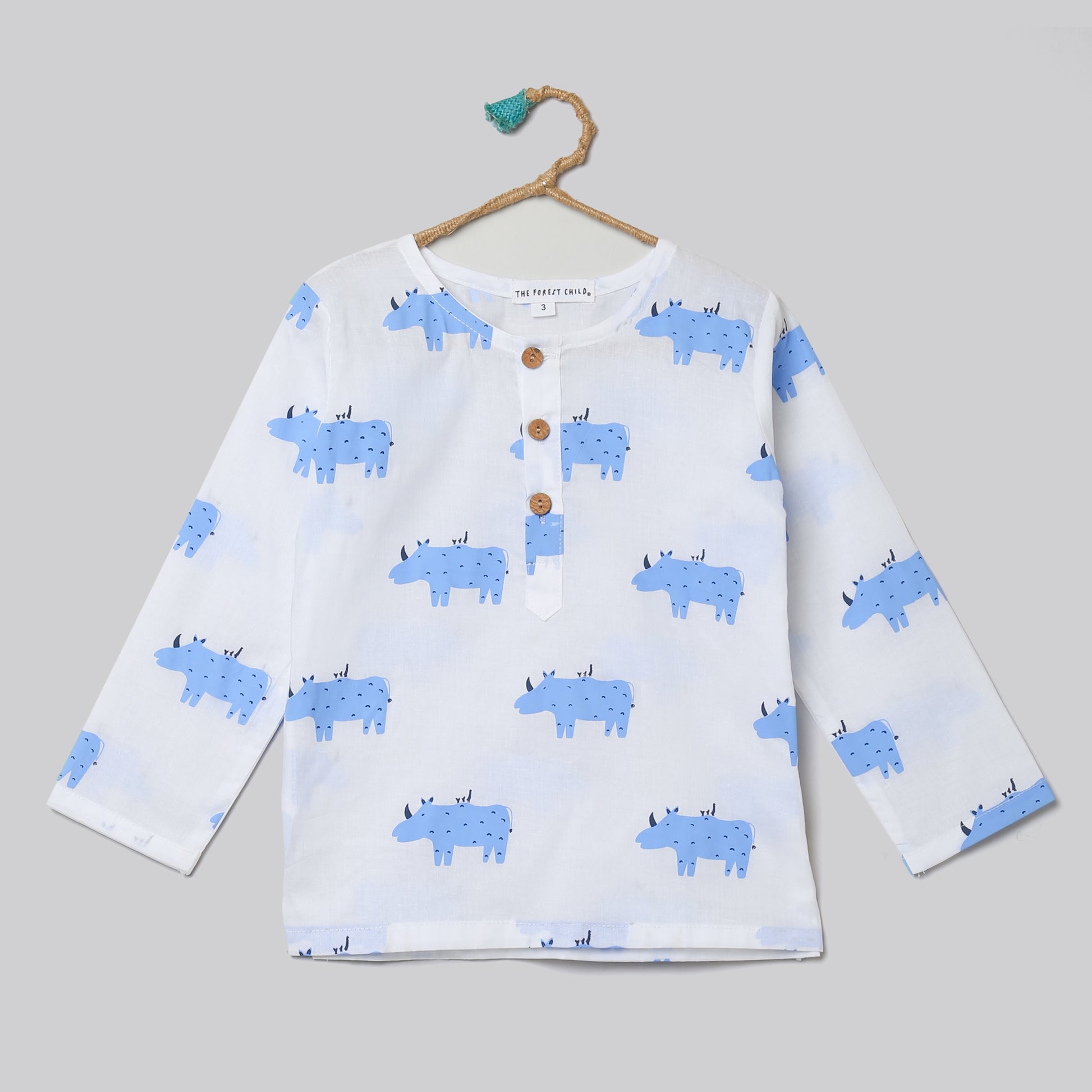'A Crash of Rhinoceros'  Kurta Pyjama Set